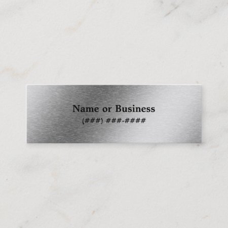 Brushed Aluminum Effect Business Card