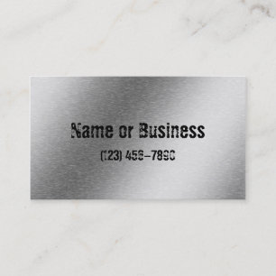 Brushed Aluminum Effect Business Card
