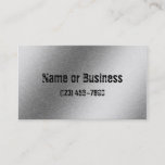 Brushed Aluminum Effect Business Card at Zazzle