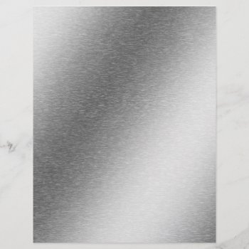Brushed Aluminum Effect Letterhead Scrapbook Paper by ArtInPixels at Zazzle