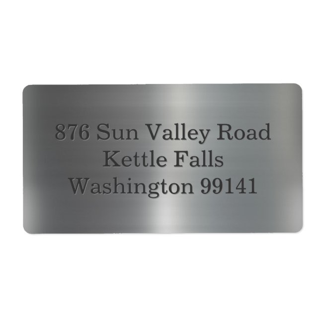 Brushed Aluminum Label (Front)