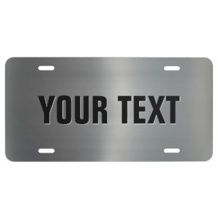 Stainless Steel License Plates Zazzle Brushed Aluminum License Plate