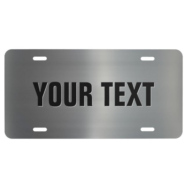 Brushed Aluminum License Plate (Front)