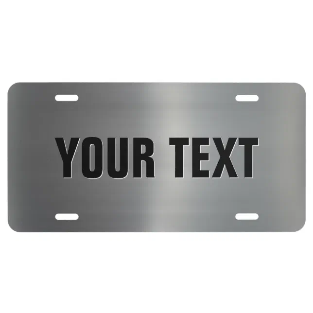 Brushed Aluminum License Plate | Zazzle