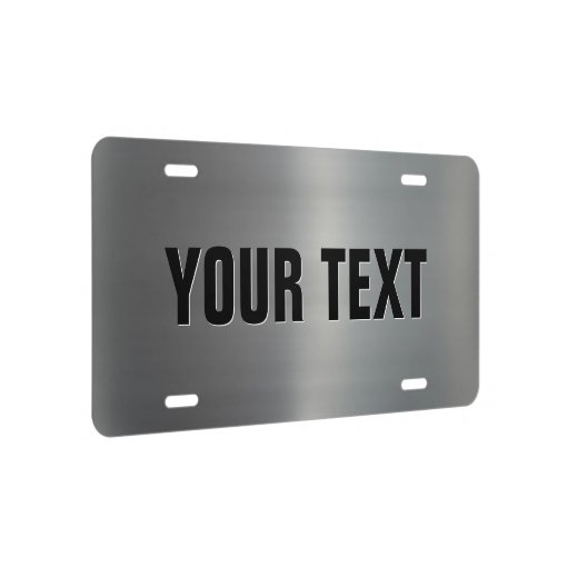 Brushed Aluminum License Plate | Zazzle