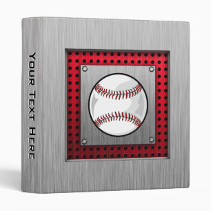 Brushed Aluminum look Baseball Binder