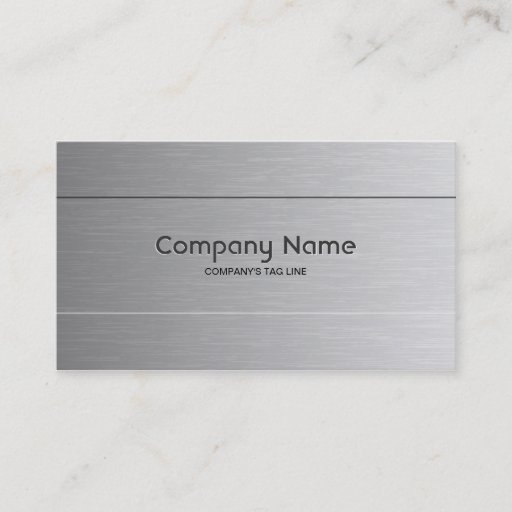 Customizable Brushed Aluminum Look Business Card Template