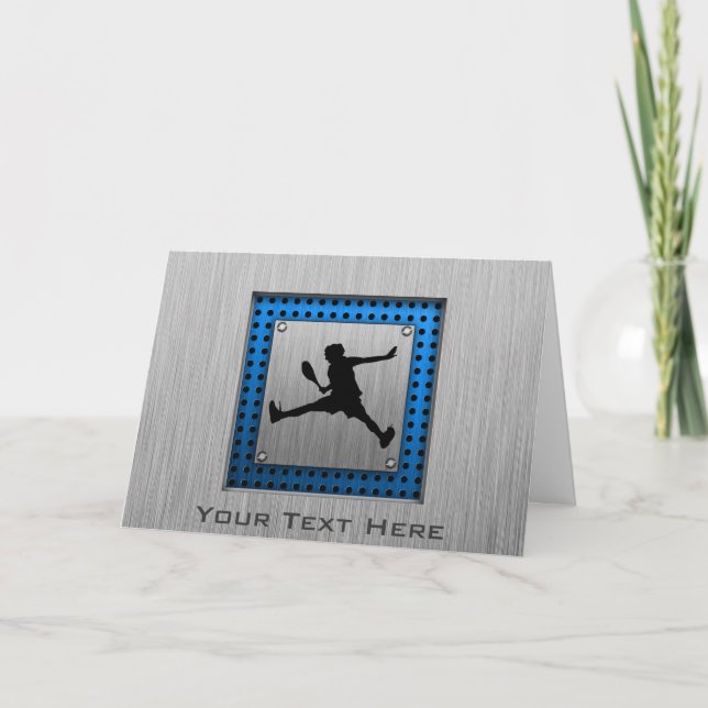Brushed Aluminum look Tennis Card (Front)