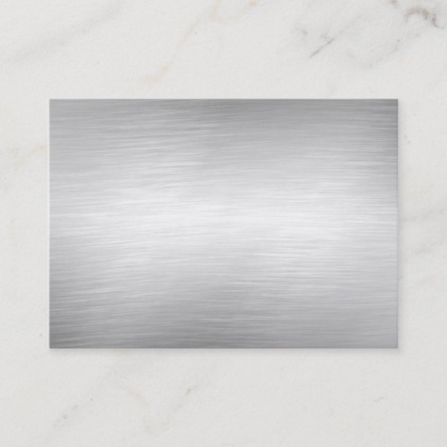 Brushed Aluminum Metal Business Cards (Front)