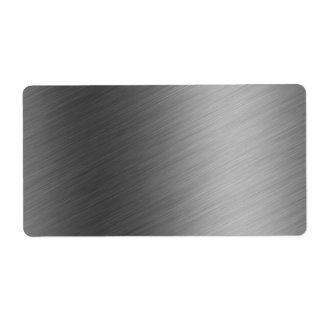 Brushed Aluminum Metal Look Label