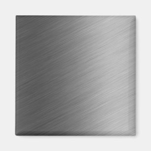 Brushed Aluminum Metal Look Magnet