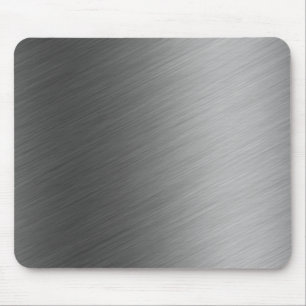 Brushed Aluminum Metal Look Mouse Pad