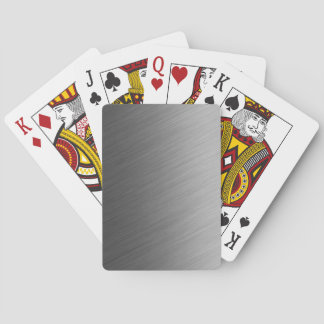 Brushed Aluminum Metal Look Poker Cards