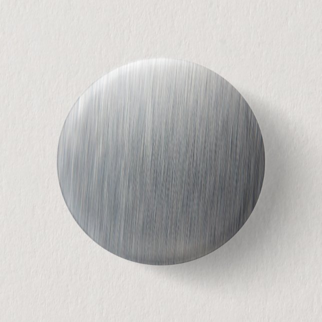 Brushed Aluminum Metal Pinback Button (Front)