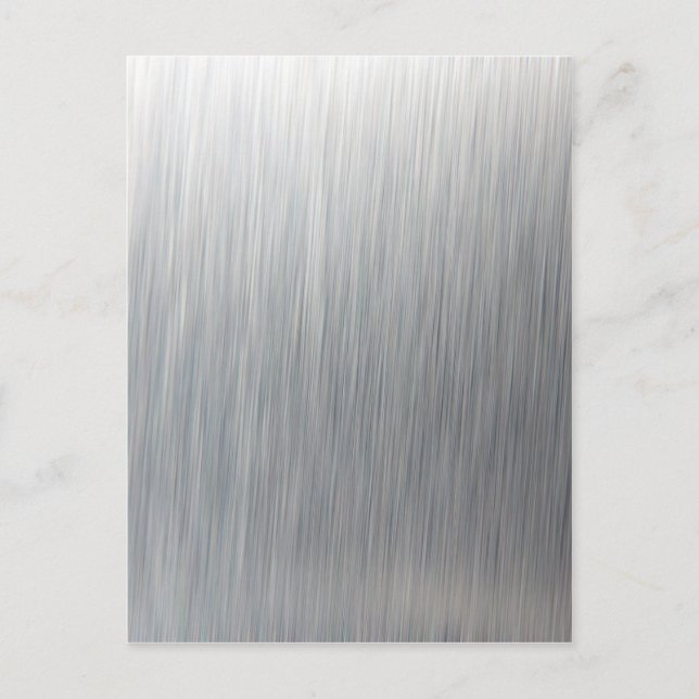 Brushed Aluminum Metal Postcard (Front)