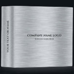 Brushed Aluminum Metallic Texture Print 3 Ring Bin Binder<br><div class="desc">Image of a silver-tone brushed aluminum metallic look print. Simple elegant Avery binder fully customizable template.</div>