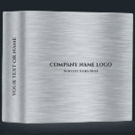 Brushed Aluminum Metallic Texture Print 3 Ring Bin Binder<br><div class="desc">Image of a silver-tone brushed aluminum metallic look print. Simple elegant Avery binder fully customizable template.</div>