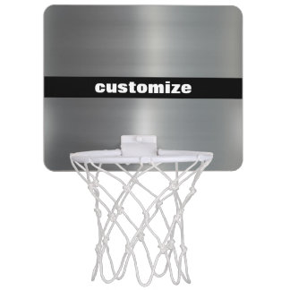 Brushed Aluminum Mini Basketball Hoop