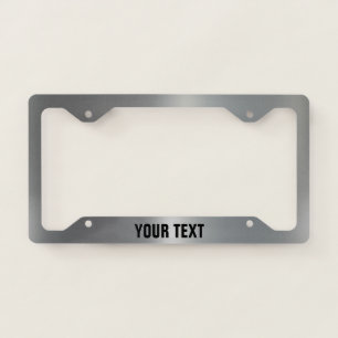 Brushed Aluminum Personalized License Plate Frame
