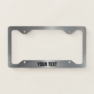 Brushed Aluminum Personalized License Plate Frame
