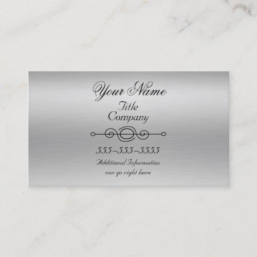 Brushed Aluminum Print Business Cards