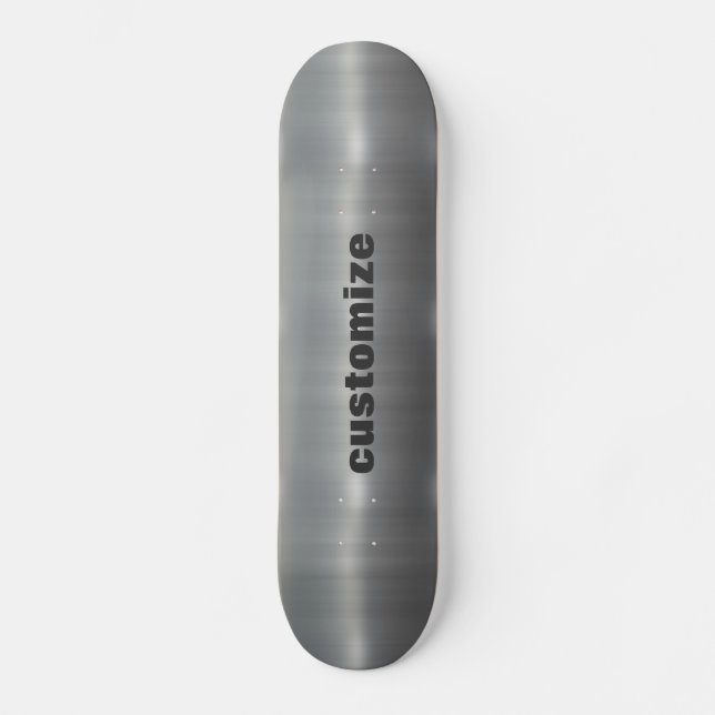 Brushed Aluminum Skateboard Deck (Front)