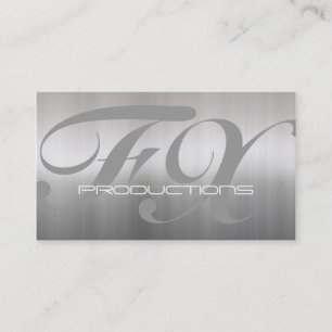 Brushed Aluminum Stainless Steel Textured Business Card