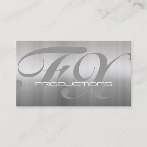 Brushed Aluminum Stainless Steel Textured Business Cards
