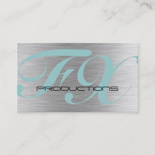 Brushed Aluminum Stainless Steel Textured Business Card