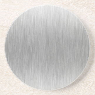 Brushed Aluminum Stainless Steel Textured Coaster