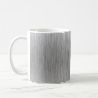 Brushed Aluminum Stainless Steel Textured Coffee Mug