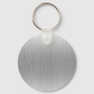 Brushed Aluminum Stainless Steel Textured Keychain