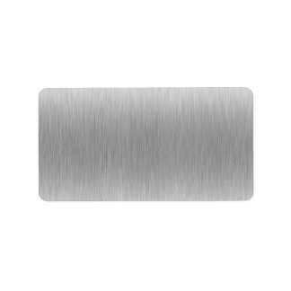 Brushed Aluminum Stainless Steel Textured Label