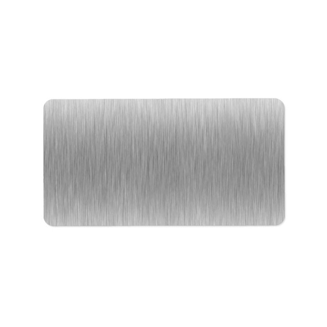 Brushed Aluminum Stainless Steel Textured Label (Front)
