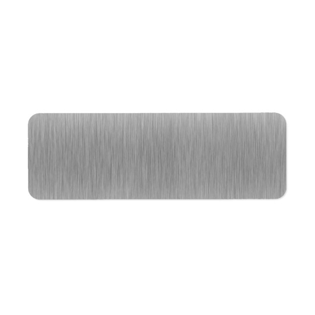 Brushed Aluminum Stainless Steel Textured Label (Front)