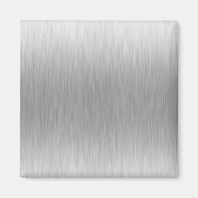 Brushed Aluminum Stainless Steel Textured Magnet (Front)