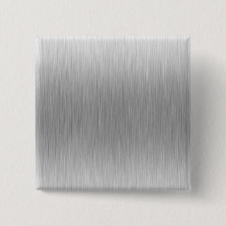 Brushed Aluminum Stainless Steel Textured Pinback Button