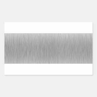 Brushed Aluminum Stainless Steel Textured Rectangular Sticker