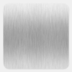 Brushed Aluminum Stainless Steel Textured Square Sticker