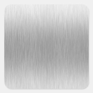 Brushed Aluminum Stainless Steel Textured Square Sticker