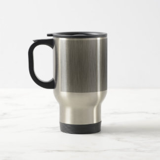 Brushed Aluminum Stainless Steel Textured Travel Mug