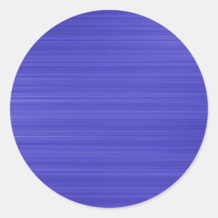 Brushed Blue Classic Round Sticker