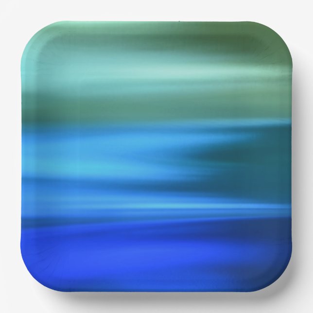 Brushed Blues Paper Plate (Front)