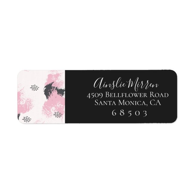 Brushed Blush Return Address Labels (Front)