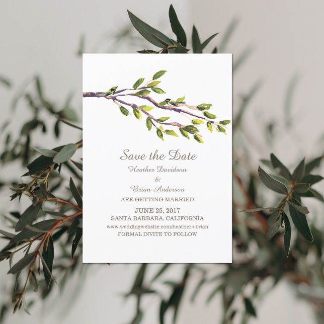 Brushed Branches Save the Date Invite (Creator Uploaded)
