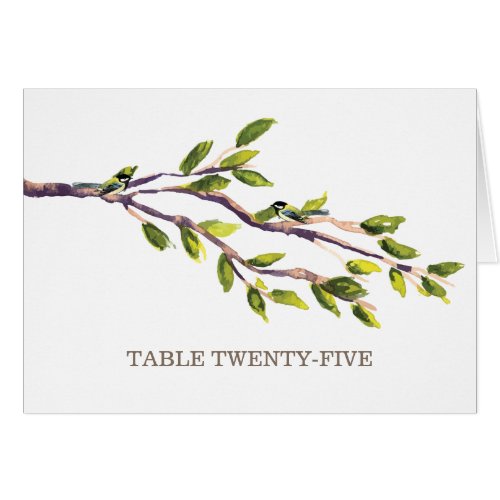 Brushed Branches Table Number Card