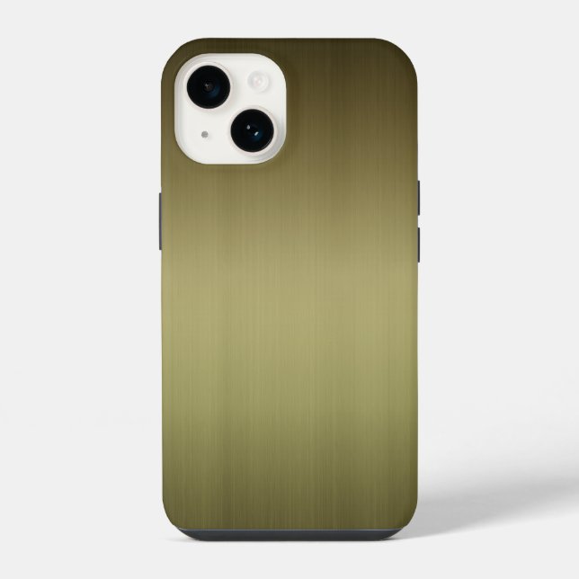 Brushed Brass Look Iphone Case (Back)