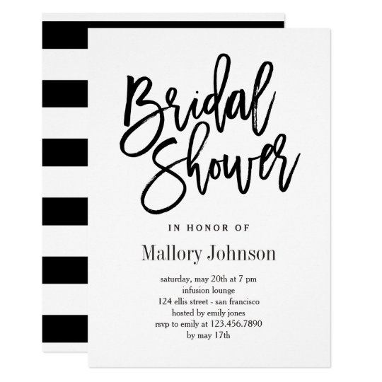 Brushed Bridal Shower Invitations