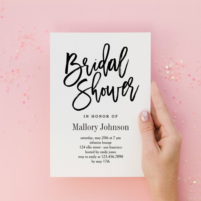 Brushed Bridal Shower Invitations (Creator Uploaded)