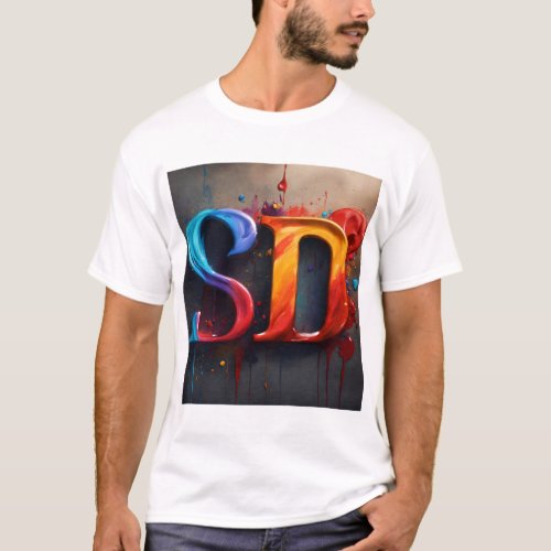 Brushed Brilliance Painting Art TV Logo Collectio T_Shirt